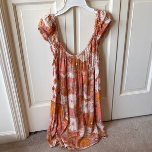 Volcom Floral Orange and White Dress
